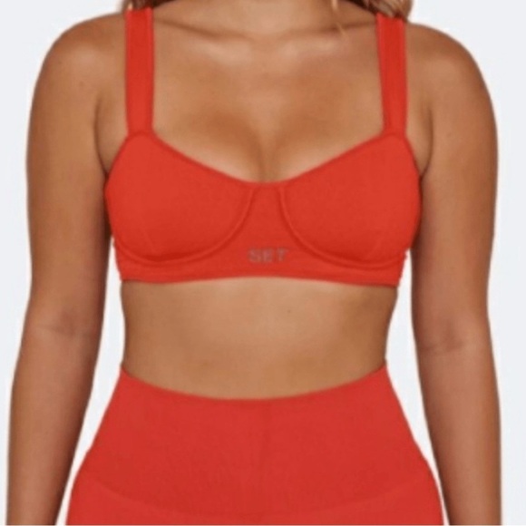 Set active sculpt flex contour orange sports bra medium - Picture 1 of 2